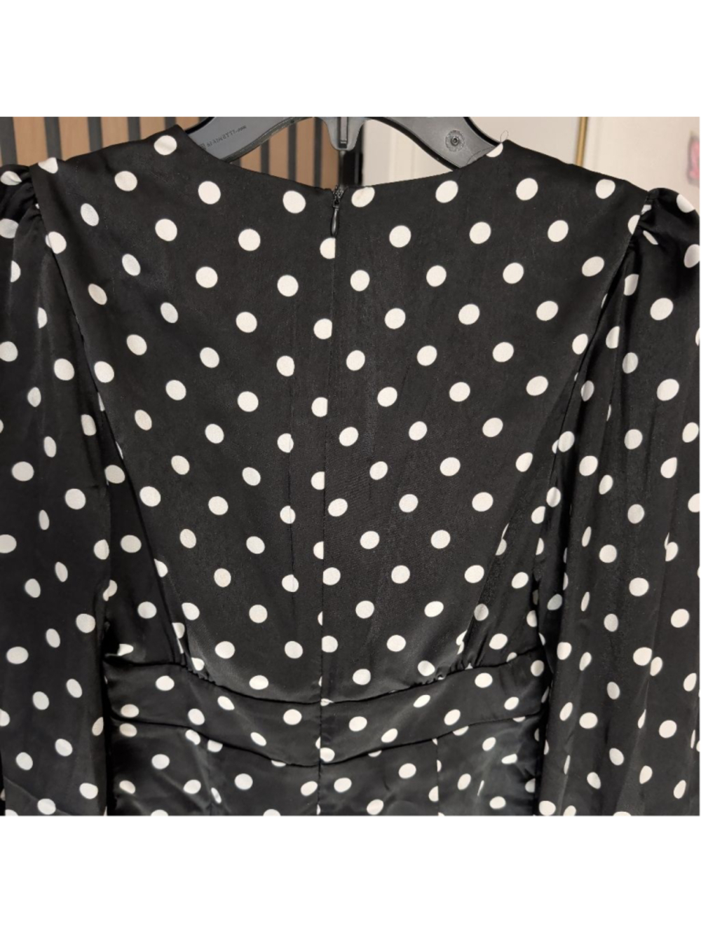 Fashion Nova Celeste Polka Dot Satin Mini Dress. XS - Picture 11 of 11